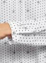 Блузка с декоративными завязками и оборками на воротнике oodji для женщины (белый), 11411091-2/36215/1229D