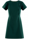 Платье с коротким рукавом и декором из пуговиц oodji для женщины (зеленый), 11902152/38253/6E00N