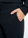 Спортивные брюки из ткани с начесом oodji для женщины (синий), 16700030-25B/19014N/7902N