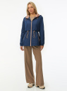 Парка облегченная с капюшоном oodji для Женщины (синий), 10303063-1/24058/7935B