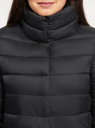 Куртка утепленная с высоким воротом oodji для женщины (черный), 10203100/33445/2900N
