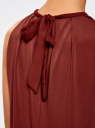 Платье прямое с завязками на спине oodji для женщины (красный), 24005125/42788/3100N