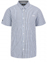 Рубашка хлопковая с короткими рукавами и нагрудным карманом oodji для Мужчина (синий), 3L410151M/50031N/1075C