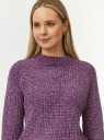 Джемпер вязаный oodji для Женщины (фиолетовый) Джемпер вязаный oodji для Женщины (фиолетовый), 63805361/48870/8300N