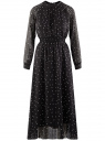 Платье макси из струящейся ткани с люрексом oodji для Женщины (черный), 11914010-1/50317/2912O