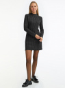 Платье трикотажное с длинным рукавом oodji для Женщины (черный), 14011099/51444/2925C