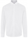 Рубашка базовая хлопковая oodji для мужчины (белый), 3B110017M-4/49624N/1000N