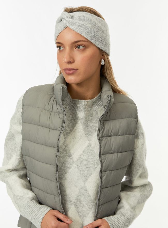 Повязка вязаная на голову oodji для Женщины (серый) Повязка вязаная на голову oodji для Женщины (серый), 47610004/51141/2000M