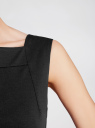 Платье трикотажное с застежкой-молнией oodji для женщины (черный), 24001101/38261/2900N