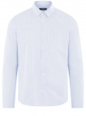 Рубашка из хлопка приталенного силуэта oodji для мужчины (белый), 3L140121M/39767N/1075S