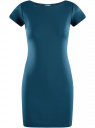 Платье трикотажное облегающего силуэта oodji для Женщины (синий), 14001117-5B/45344/7901N