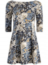 Платье короткое с вырезом на спине oodji для женщины (синий), 14001150-2/42449/7974F
