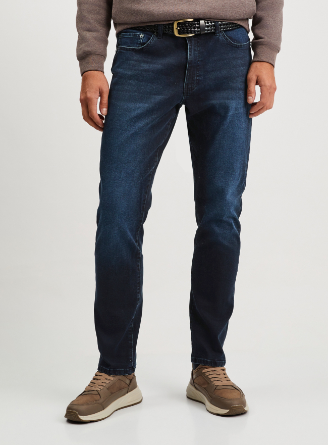 Джинсы укороченные зауженные oodji для Мужчины (синий), 6B180001M-10/51953/7905W