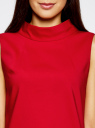 Платье без рукавов прямого кроя oodji для женщины (красный), 11900169/38269/4500N