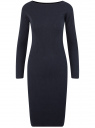 Платье вязаное в рубчик oodji для Женщины (синий), 73912207-2B/45755/7900M