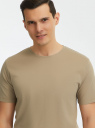 Футболка базовая хлопковая oodji для Мужчины (коричневый) Футболка базовая хлопковая oodji для Мужчины (коричневый), 5L611004I-19/51727/3700N
