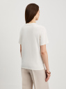 Футболка хлопковая с нагрудным карманом oodji для Женщины (белый), 24701024-1/47885N/1291X