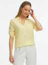 Блузка вискозная с отложным воротником oodji для Женщины (желтый) Блузка вискозная с отложным воротником oodji для Женщины (желтый), 11403231B/26346/5201N