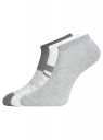 Комплект укороченных носков (3 пары) oodji для женщины (разноцветный), 57102433T3/47469/179
