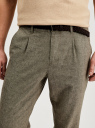 Брюки зауженные из смесового льна oodji для Мужчины (зеленый), 2L150140M-6/50020N/6620M