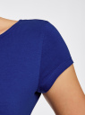 Платье миди с вырезом на спине oodji для Женщина (синий), 24001104-5B/47420/7500N