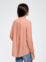 Блузка вискозная А-образного силуэта oodji для женщины (розовый), 21411113B/26346/5401N