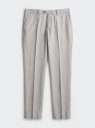 Брюки классические из смесового льна oodji для Мужчины (серый), 2L210294M-1/51801N/2312M