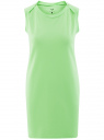 Платье из ткани пике oodji для женщины (зеленый), 14005074-1B/46149/6A00N