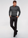 Рубашка базовая приталенная oodji для мужчины (серый), 3B140000M/34146N/2501N