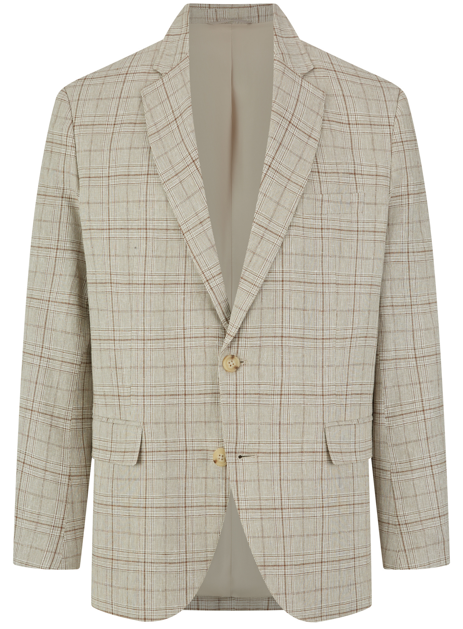 oodji Пиджак прямого силуэта из смесового льна