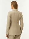 Жакет приталенный на пуговице oodji для Женщины (бежевый), 21200286/51707/3300N