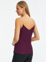 Топ атласный на бретелях-цепочках oodji для Женщины (фиолетовый) Топ атласный на бретелях-цепочках oodji для Женщины (фиолетовый), 14900424-2/50334/8300N