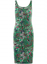 Платье-майка трикотажное oodji для Женщины (зеленый), 14015007-3B/37809/6241U