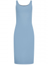 Платье-майка трикотажное oodji для женщины (синий), 14015007-2B/47420/7000N