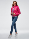 Куртка стеганая с воротником-стойкой oodji для Женщина (розовый), 10203038-5B/33445/4701N