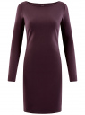 Платье трикотажное облегающего силуэта oodji для Женщина (фиолетовый), 14001183B/46148/8801N