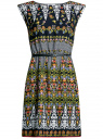 Платье без рукавов из принтованной вискозы oodji для Женщина (разноцветный), 11910073-5M/26346/2955F