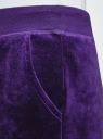 Брюки спортивные на завязках oodji для женщины (фиолетовый), 16701052B/47883/7501N