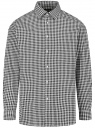 Рубашка хлопковая в мелкую клетку oodji для мужчины (черный), 3L110427M/51464/2912C