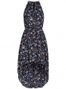 Платье из легкой ткани с асимметричным низом oodji для Женщины (синий), 11910064-3M/35271/794AF