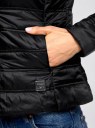 Куртка стеганая с лацканами oodji для Женщина (черный), 10204050/45797/2900N