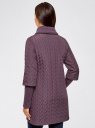 Утепленное пальто oodji для женщины (фиолетовый), 21C02002/43388/8800N