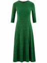 Платье миди с расклешенным низом oodji для Женщины (зеленый), 14011023/46987/6D29M