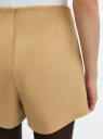 Юбка-шорты из искусственной замши oodji для женщины (бежевый), 18M01013/47301/3300N