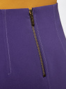 Юбка-трапеция с декоративными карманами oodji для Женщины (фиолетовый), 11600427-1B/42250/7500N