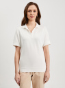 Поло свободного силуэта из хлопка oodji для Женщины (белый), 19308006/52491/1200N