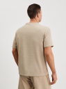 Свитшот с коротким рукавом oodji для Мужчины (бежевый), 5L123024I/51782/3500N