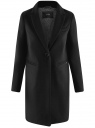 Пальто классическое на одной пуговице oodji для Женщины (черный), 10103019/45628/2900N