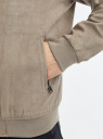 Куртка-бомбер из искусственной замши oodji для мужчины (бежевый), 1L511084M/50502N/3302N