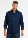 Рубашка хлопковая с нагрудным карманом oodji для мужчины (синий), 3L130004M/14885/7900N